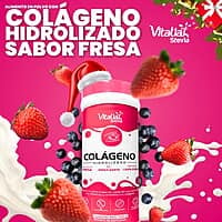 Colageno Hidrolizado con Sabor a Fresa con Uva Lioflizada - X700g Colageno Hidrolizado con Sabor a Fresa con Uva Lioflizada - X700g