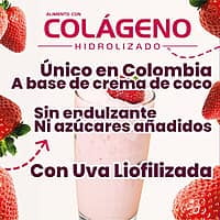 Colageno Hidrolizado con Sabor a Fresa con Uva Lioflizada - X700g Colageno Hidrolizado con Sabor a Fresa con Uva Lioflizada - X700g