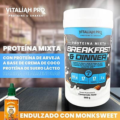 Vitaliah Pro - Proteína Mixta Breakfast and Dinner X900 g