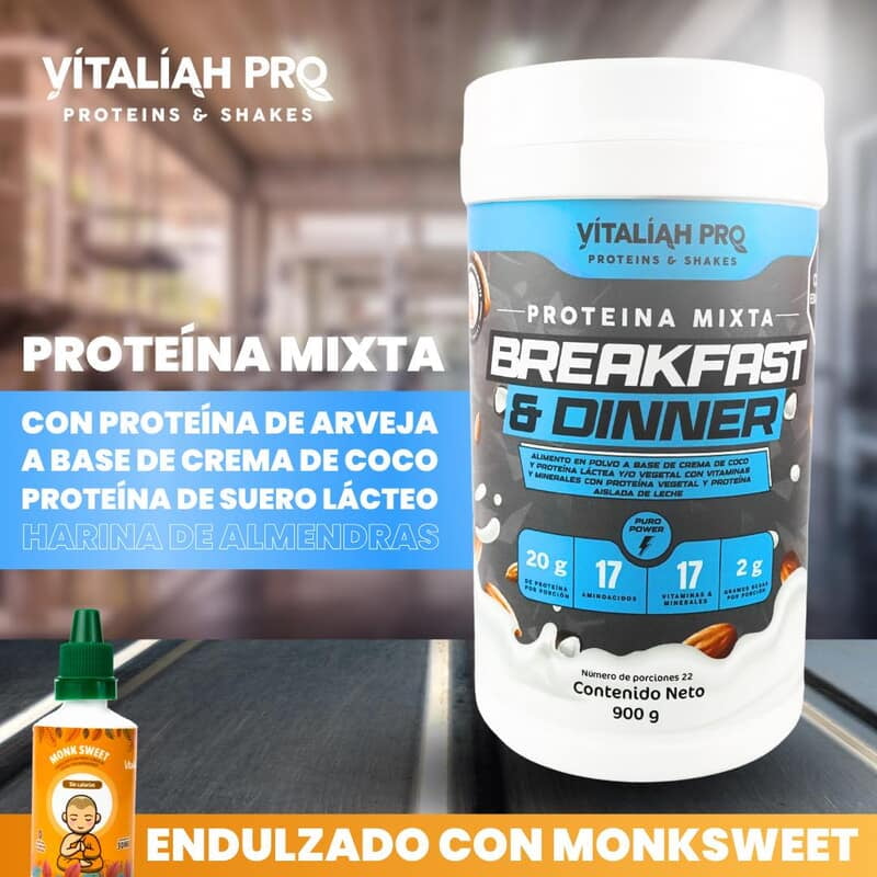 Vitaliah Pro - Proteína Mixta Breakfast and Dinner X900 g Vitaliah Pro - Proteína Mixta Breakfast and Dinner X900 g