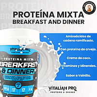 Vitaliah Pro - Proteína Mixta Breakfast and Dinner X900 g Vitaliah Pro - Proteína Mixta Breakfast and Dinner X900 g